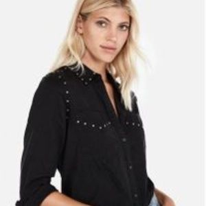 Brand new express boyfriend studded shirt